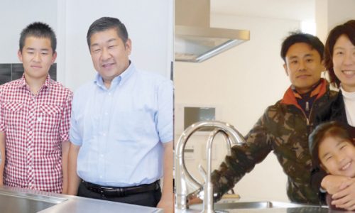 スタディオンのオーダーキッチン「幸せキッチン計画」のお客様の写真です。